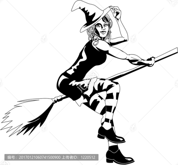 黑白性感女巫