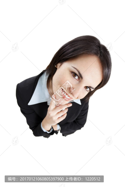 沉思的女商人