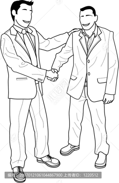 商人握手插圖