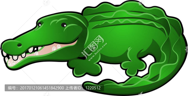可愛鱷魚或鱷魚卡通