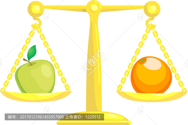 平衡或比較蘋果和橘子