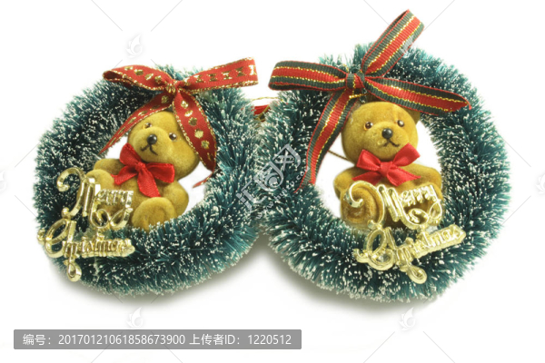 泰迪花環(huán)圣誕快樂(lè)吧