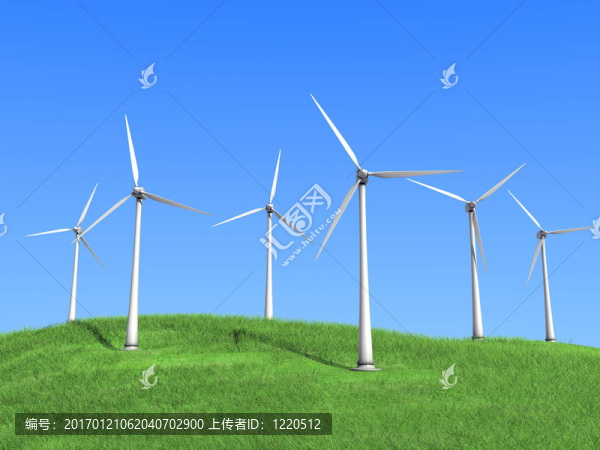 白色的風(fēng)力渦輪機(jī)