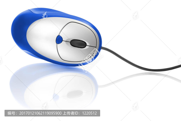 藍色的電腦鼠標