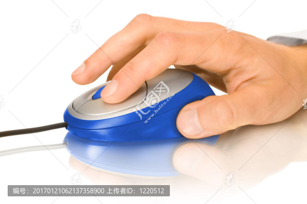 電腦鼠標和手