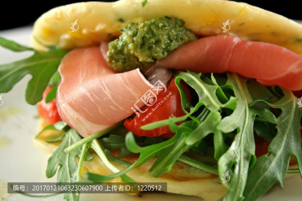 與火腿2玉米煎餅