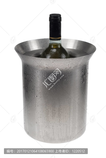 帶有冷卻器的白葡萄酒