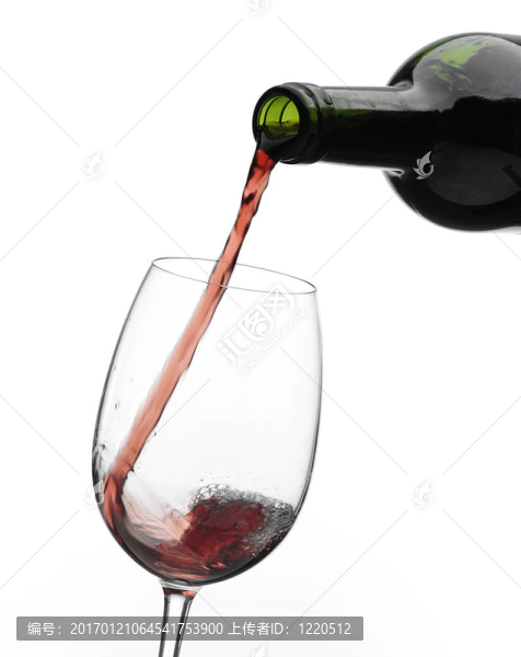 紅酒從酒瓶里倒下來