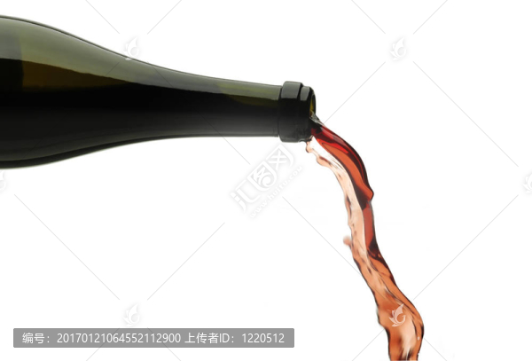 紅酒從酒瓶里倒下來