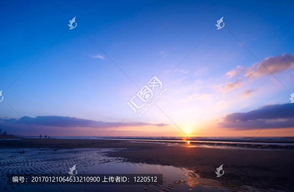 海灘上的日落