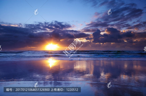 海灘上的日落