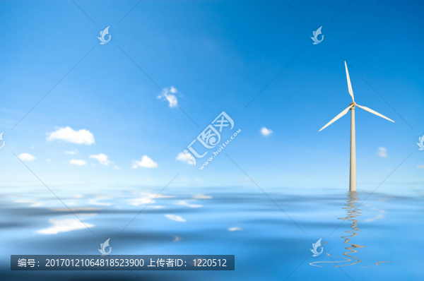 風車在水