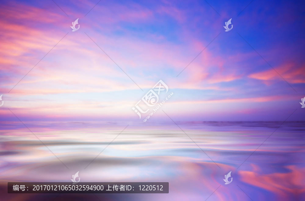 抽象海洋與日落