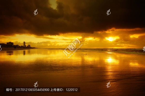 海洋和日落