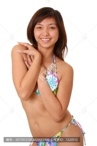 比基尼的亞洲女孩