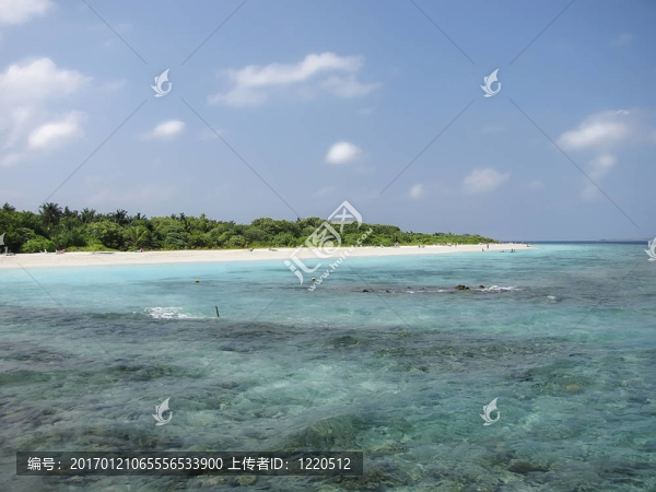 馬爾代夫群島的熱帶海灘