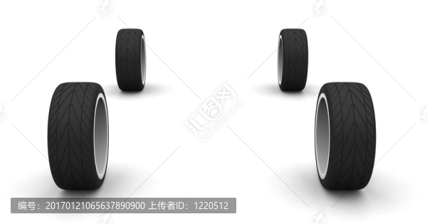 四個新的汽車車輪