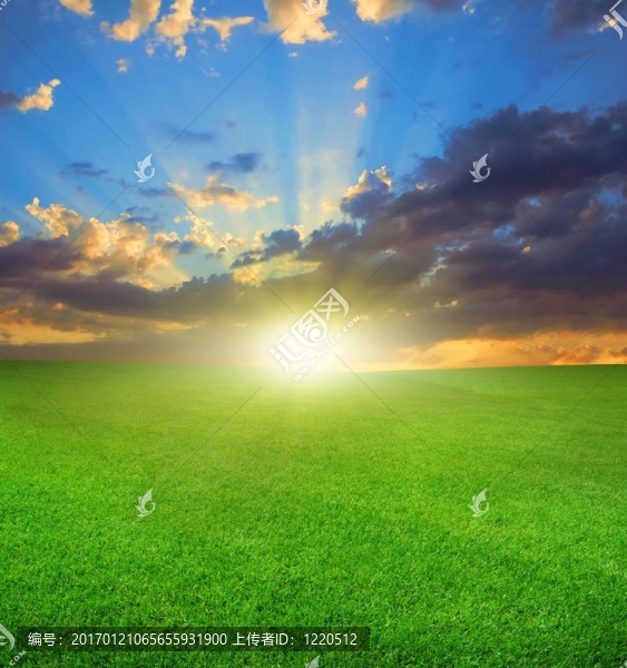 荒野中的夕陽