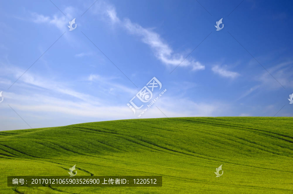 綠山與藍(lán)天。