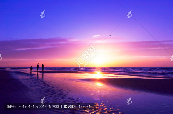海灘上的日落