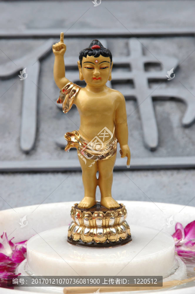Golden,buddha與漢字布背景