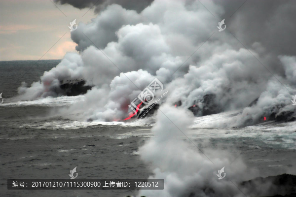 熔巖流入海洋