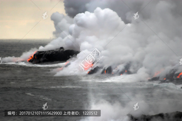 熔巖流入海洋