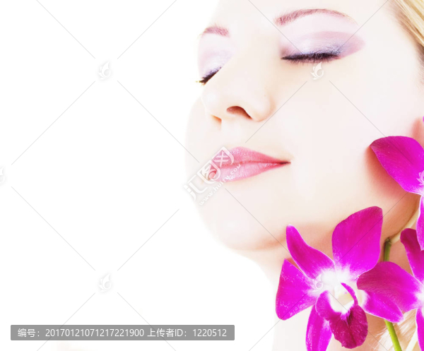 女人與蘭花
