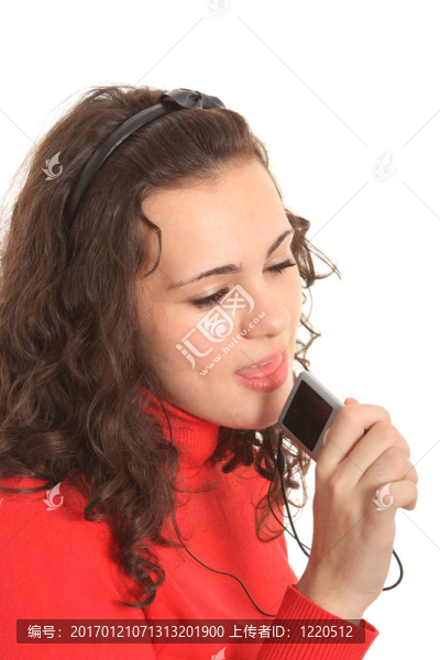 年輕的少女的微笑