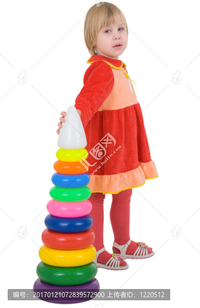 穿著紅色衣服的女孩