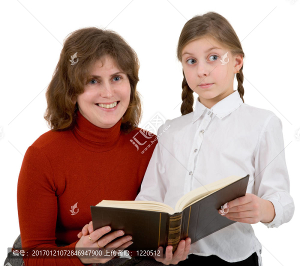 女人與女孩閱讀書