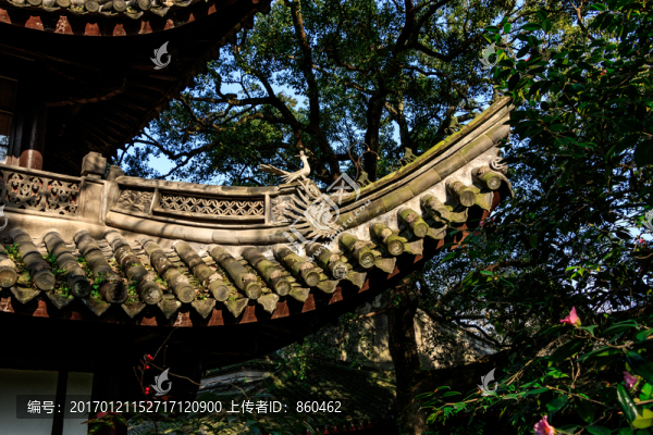 中式建筑特寫,特寫,屋檐,建筑