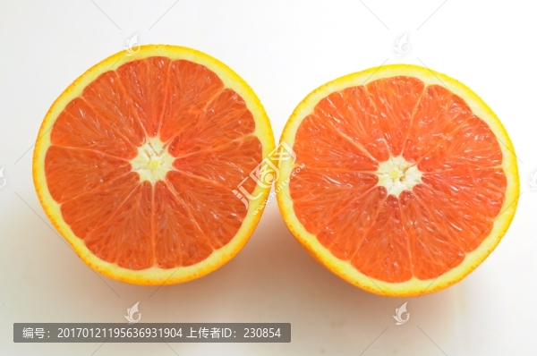橙子斷面,紅心甜橙