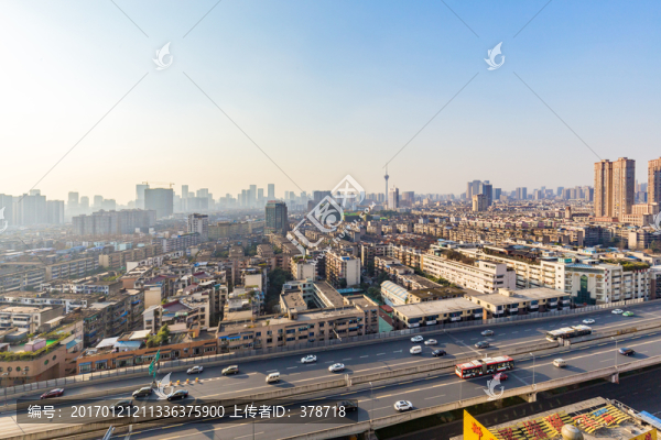 成都市二環(huán)路高架橋鳥瞰風(fēng)光