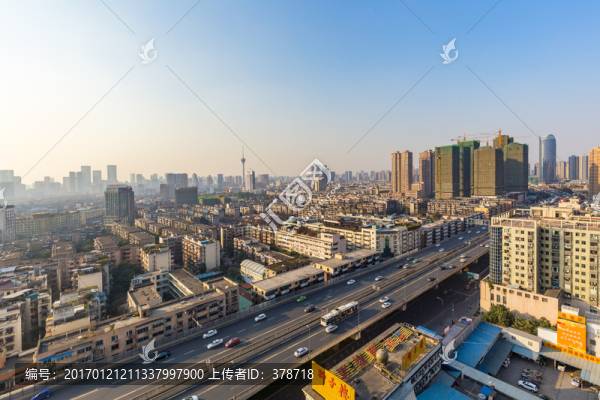 成都市二環(huán)路高架橋鳥瞰風(fēng)光