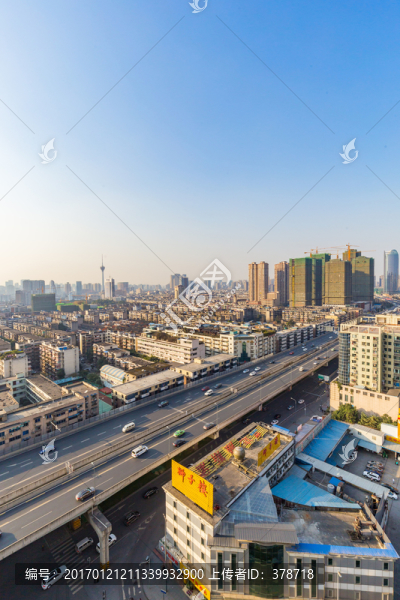 成都市二環(huán)路高架橋鳥瞰風光