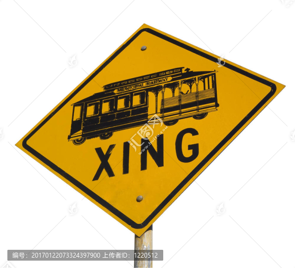 纜車穿越街道標志