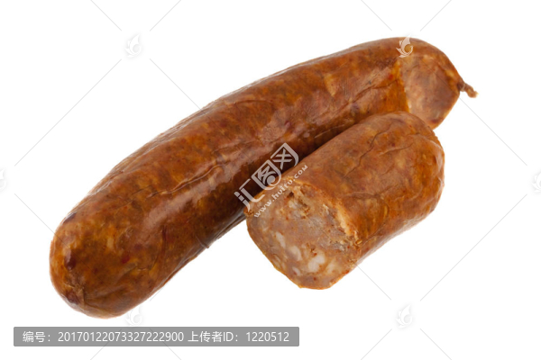 煮熟的香腸香腸的白
