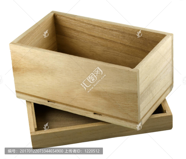 帶蓋的打開的木制禮品盒
