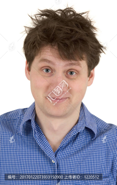 頭發(fā)濃密的男子的肖像