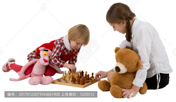 女孩下棋