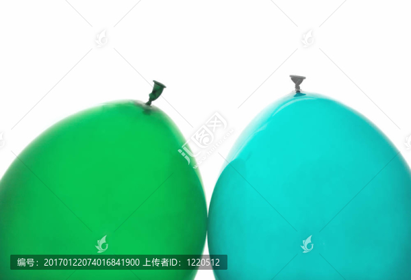 綠色和藍(lán)色的氣球