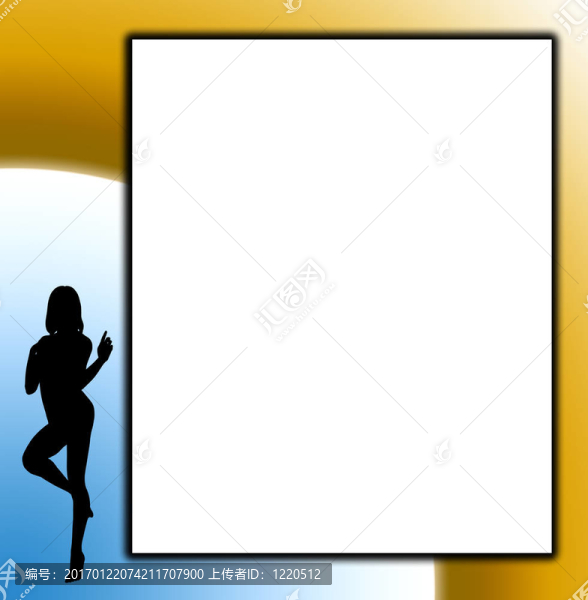 帶有空白符號的性感女性輪廓