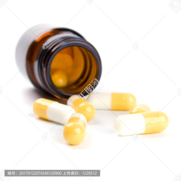帶膠囊的玻璃瓶