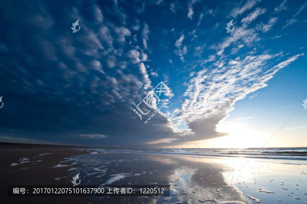 海灘上的日落
