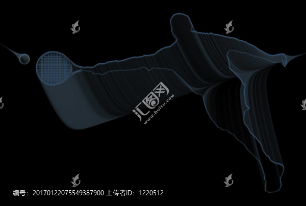 藍(lán)色的網(wǎng)球
