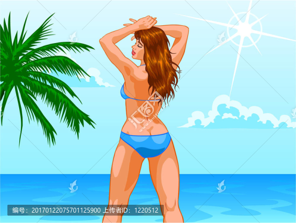 女人在Beach