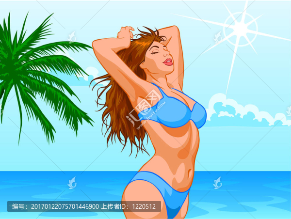 女人在Beach