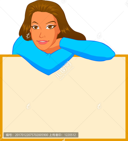 帶空板的女人