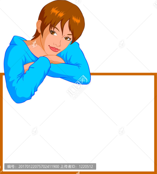 帶空板的女人